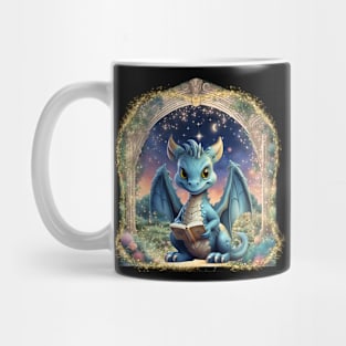 Baby Dragon with Book Mug